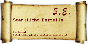 Sternlicht Esztella névjegykártya